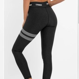 Stronger charcoal leggings and bra set